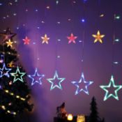 RRP £22.99 BLOOMWIN Christmas Window Lights Curtain Lights 2m 138 LEDs Star Fairy Lights Xmas