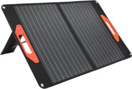 RRP £139.99 OYSTADE 100W Portable Solar Panel, Foldable Solar Charger 2 USB + DC Outputs, Compatible