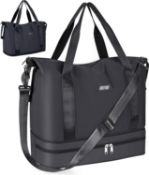 RRP £140 Set of 7 x CS COSDDI Travel Duffel Bag, 29L Weekend Bag with Trolley Sleeve, Dry & Wet