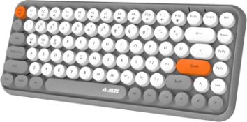 RRP £29.99 Wireless Bluetooth keyboard, Cute Mini 84-key Compact Keyboard, 2.4GHz wireless Bluetooth