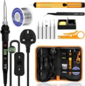 Edasion Soldering Iron Kit 80W LCD Adjustable Temperature 180-520°C Welding Tools ON/Off Switch