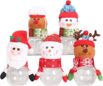 Bruafsir 5 Pcs Child Kids Christmas Candy Jar Storage Bottle Bag Sweet Christmas Box Gif