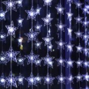 RRP £22.99 BLOOMWIN Christmas Window Lights Indoor 2-in-1 Fairy String Light 3m 100 LEDs Star
