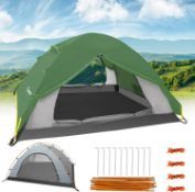 RRP £49.99 SOPPY Camping Tent for 1 2 Man, Double Layer Waterproof Tent, Lightweight Two Doors