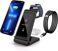Wireless Charger 3 in 1 Wireless Charging Station Foldable Charger Stand