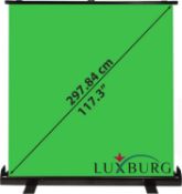 RRP £229 LUXBURG Green Screen - 220x200 cm, Professional Portable Collapsible Chroma Key