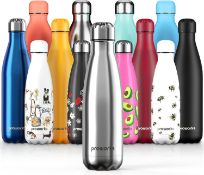 Proworks Performance Stainless Steel Sports Water Bottle | Double Insulated Vacuum Flask - 750ml