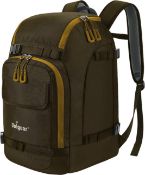RRP £49.99 Unigear Ski Boot Backpack, Snowboard Shoes with Helmet Bag, Winter Sports Skiing