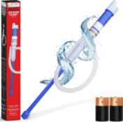 RRP £40 Set of 2 x Xtremeauto Battery Operated Liquid Transfer Pump Syphon - Pump Up To 5L Per