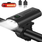 Nestling®Bike Light Set,3000 Lumens USB Rechargeable Bicycle Lights,5 Modes Waterproof LED