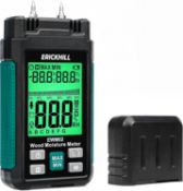 RRP £25.99 Wood Moisture Meter, Pin-Type Damp Meter with 7 Modes, 2.25-inch LCD Display with 3-Color
