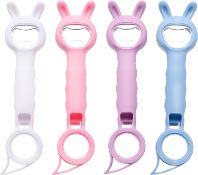 RRP £30 Set of 3 x 4pcs Cute Rabbit Shape, 4 in 1 Bottle Opener,for Opening Bottles, Cans, jar