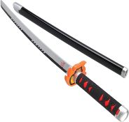 RRP £27.99 Kimimara Demon Slayer Sword - Bamboo Katana Cosplay Blade Kamado Tanjirou Vulcan