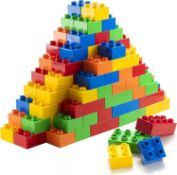 RRP £29.99 Prextex Premium Jumbo Colorful STEM Building Blocks Set for Toddlers - Creative and