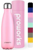 Proworks Performance Stainless Steel Sports Water Bottle | Double Insulated Vacuum Flask - 750ml