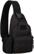 BAIGIO Tactical Military Chest Sling Bag Water Resistant MOLLE Shoulder Backpack Mens One Strap