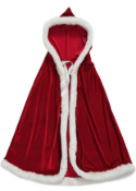 Red Santa Claus Christmas Hooded Cloak Hooded Cape
