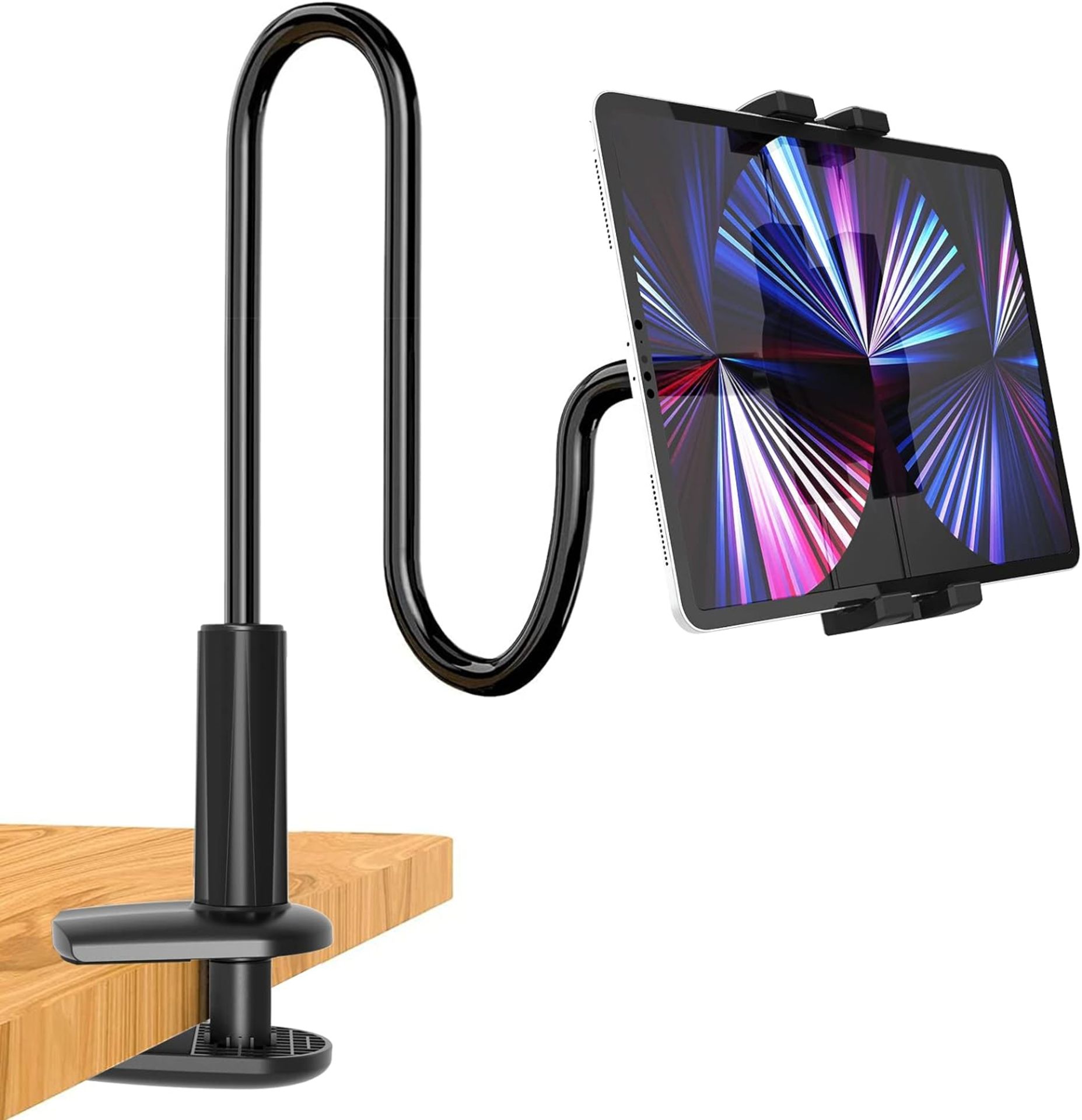 RRP £24.99 Oilcan Flexible Arm Tablet/ Phone Holder Stand for Bed Table, Gooseneck Desk iPad