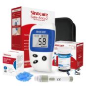 RRP £44 Set of 2 x sinocare Blood Glucose Meter / Blood Glucose Monitor Safe Accu2 /Blood Sugar Test