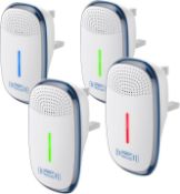 RRP £60 Set of 3 x 4-Pack Ultrasonic Pest Repeller, Electronic Mouse Repellent, Indoor Electronic