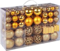 RRP £21.99 ilauke 105pcs Christmas Baubles Xmas Tree Hanging Christmas Balls Decoration Ornaments