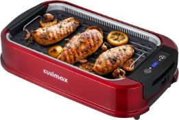 RRP £112.99 CUSIMAX Electric Grill with Large LED Display, 1500W Indoor Smokeless Grill, 6
