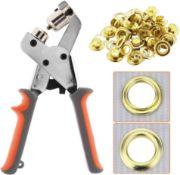 RRP £90 Set of 3 x Dyna-Living Grommet Press Kit Eyelet Punch Kit Handheld Hole Punch Pliers