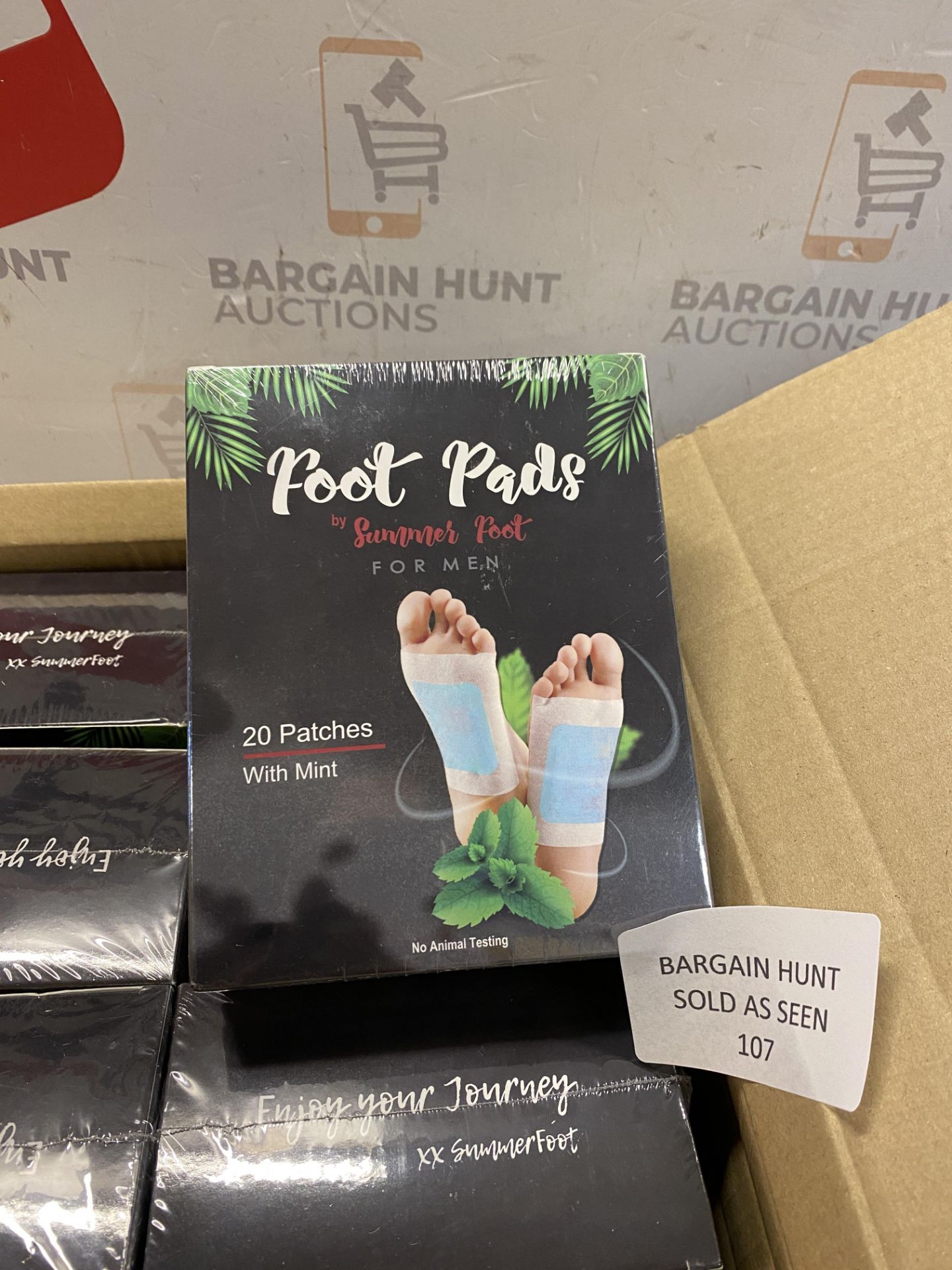 RRP £30 Set of 2 x Summer Foot Pads 20-Pack with Mint Oil for Men - Dermatologically Tested - Stress - Image 2 of 2