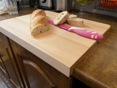 RRP £31.99 efo Counter Edge Chopping Board XL Large Wooden Worktop Protector Board with Lip - Folded