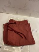 RRP £24.99 Mens Linen Shorts Flax Pant Lace Sweatpant England Zipper Placket Belted Pockets, Large