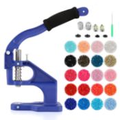 RRP £45.99 Dyna-Living Hand Snap Press Grommet Machine with 4 Pcs T5 Dies and 1000 Sets 20 Colors