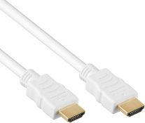 RRP £36.99 World of Data HDMI Cable White 20 m Length 24 Carat Gold Plated Full HD 20m
