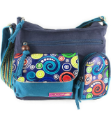 RRP £54.99 Macha BAG in cotton and leather inserts with colorful prints,Handbag Shoulder bags in