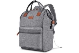 RRP £26.99 Marcello Travel Laptop Backpack, Wide Open Work Bag Lightweight Laptop Bag with USB