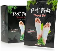 RRP £30 Set of 2 x Summer Foot Pads 20-Pack with Mint Oil for Men - Dermatologically Tested - Stress