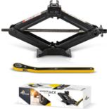 RRP £24.99 Amvia Scissor Jack for Car - 1.5 Ton (3,300 lbs) | Car Jack Kit - Tire Jack | - Smart