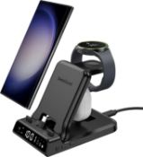 RRP £39.99 SwanScout Fast Charging Station for Samsung Devices,25W 3 in 1 Foldable Charger for