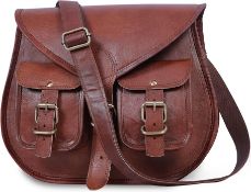 RRP £39.99 ANUENT Leather Handbags 13" Genuine Leather Women's Messenger Bag Shoulder Bag