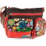 RRP £49.99 MACHA BAG in cotton and leather inserts with colorful prints,Handbag Shoulder bags in