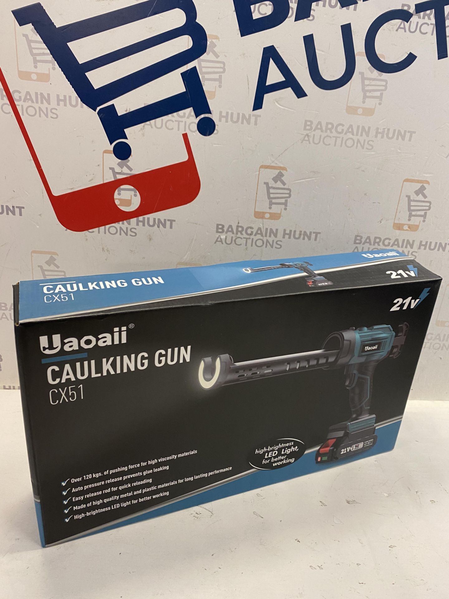 RRP £99.99 Uaoaii Cordless Caulking Gun, 20V Electric Caulk Adhesive Gun w/2.0Ah Li-Battery & - Image 2 of 2