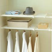 RRP £31.99 HyFanStr Expandable Wardrobe Storage Closet Organiser for Wardrobe, Cupboard, Airing