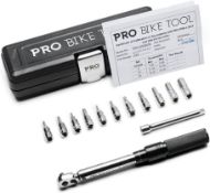 RRP £79.99 PRO Bike Tool 1/4 Inch Drive Click Torque Wrench Set – 2 to 20 Nm – Bicycle Precision