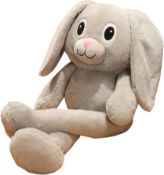 RRP £24.99 TOOOY 80cm Long Ears Rabbit Doll, Rabbit Bunny Doll Plush Toy with Stretchable Ear and
