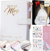 RRP £60 Set of 2 x DELUXY The Ultimate Wedding Planner Book & Organizer For The Bride - Cool