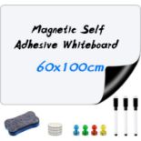 RRP £80 Set of 3 x Magnetic White Boards, Self Adhesive Dry Wipe Boards