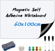 RRP £80 Set of 3 x Magnetic White Boards, Self Adhesive Dry Wipe Boards