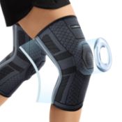 RRP £48 Set of 2 x CAMBIVO Knee Support Men Women 2 Pack, Knee Braces with PMMA Side Stabilizers and