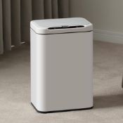 RRP £62.99 Smart Kitchen Trash Bin with Lid, 15 Litre Stainless Steel Automatic Garbage Can,