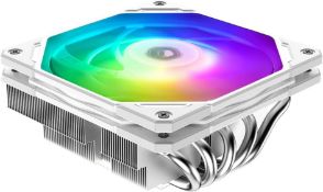 RRP £39.99 ID-COOLING IS-55 ARGB White CPU Cooler Low Profile 57mm Height CPU Air Cooler ARGB 5