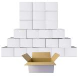 RRP £40 Set of 2 x PETAFLOP 25 pack 9x6x4 inch White Cardboard Boxes Kraft Corrugated Postal